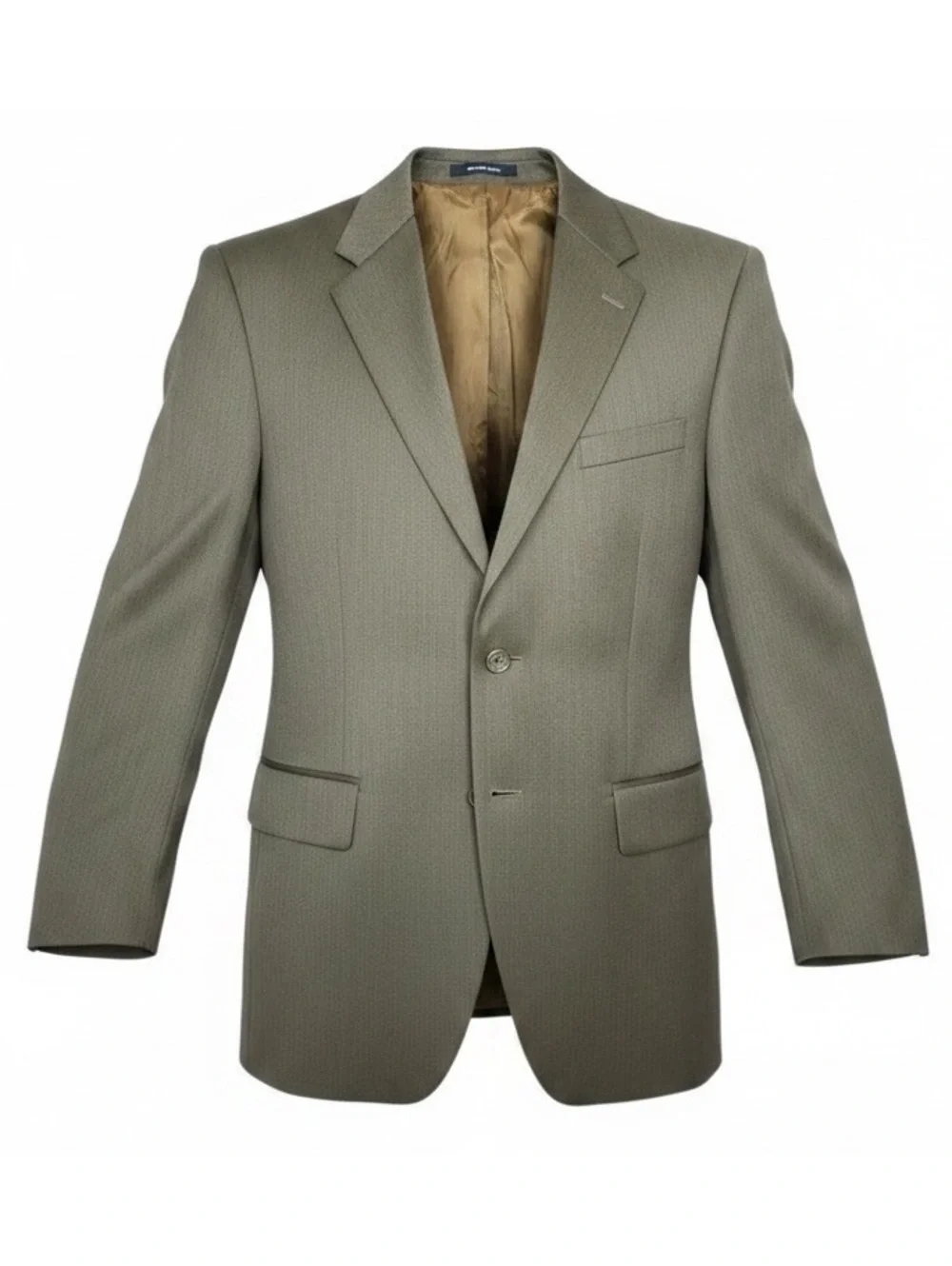 Chaps Ralph Lauren 42R Olive Green 100% Wool Sport Coat Blazer Made Canada